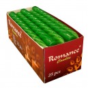 Galda svece vītas Romance 24cm, zaļas, 25gab. (8)