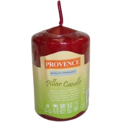 Galda svece Provance 8cm, tumši sarkana (12)