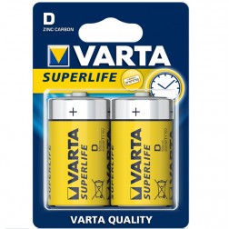 Baterijas VARTA Superlife (ZN/Ca) D/LR20, 2 gab.